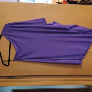 Purple one shoulder dress